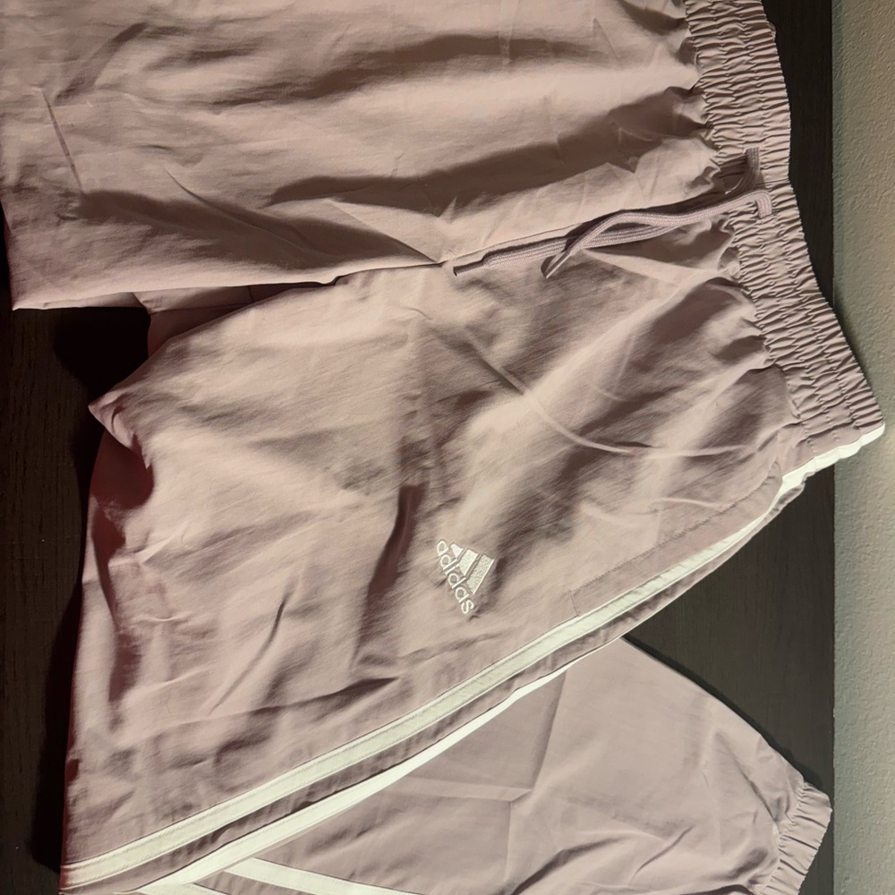 adidas Lilac Track Joggers with White Stripe - Picture 2 of 2
